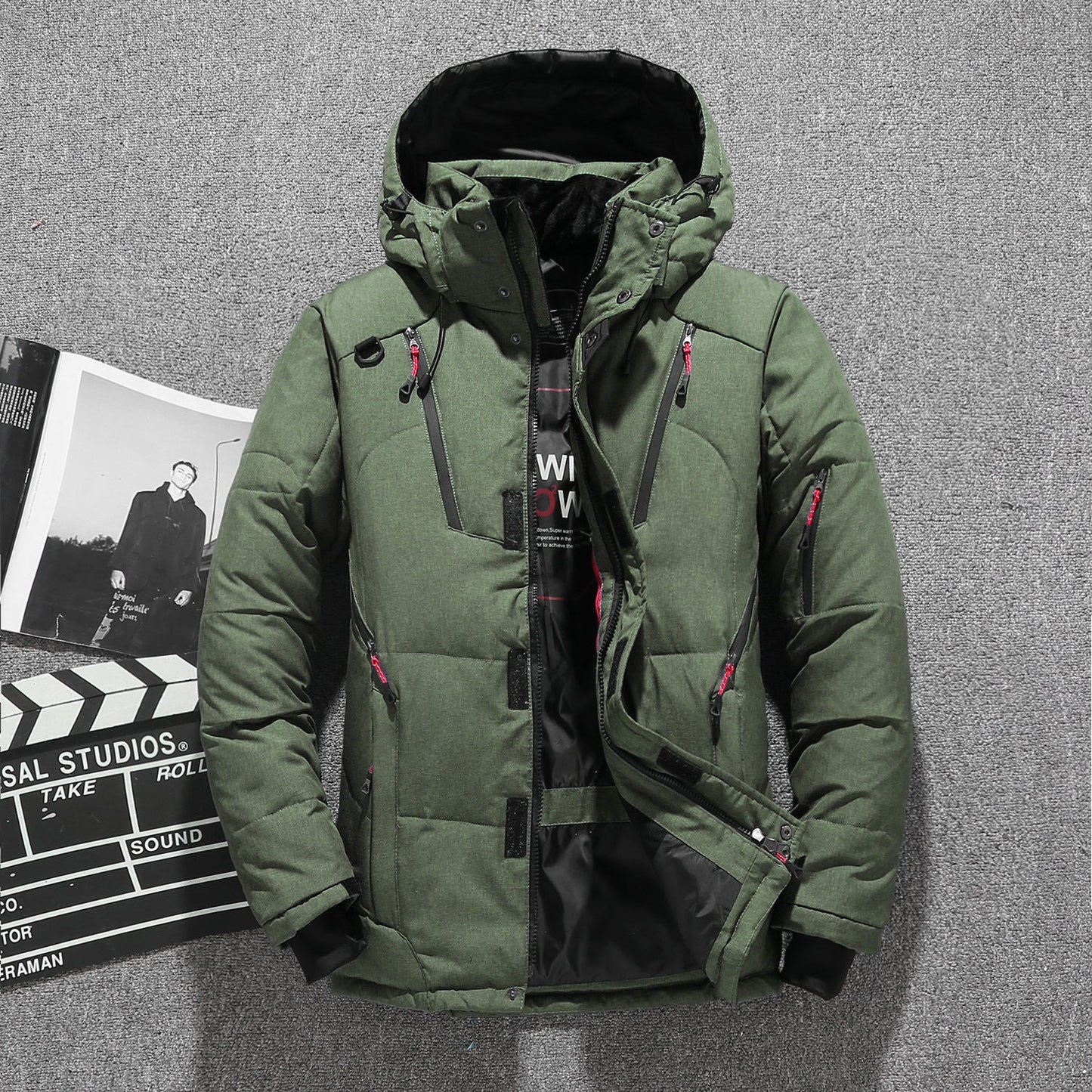 Men’s White Duck Down Parka Winter Warm Jacket【FREE SHIPPING】
