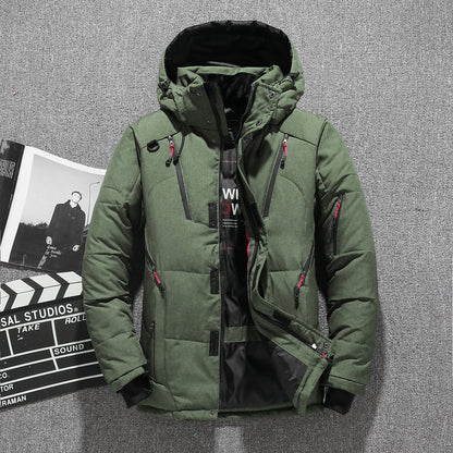 Men’s White Duck Down Parka Winter Warm Jacket【FREE SHIPPING】