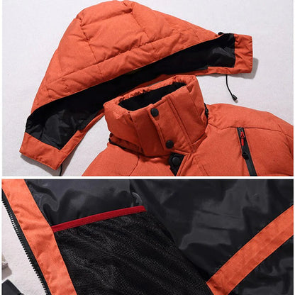 Men’s White Duck Down Parka Winter Warm Jacket【FREE SHIPPING】