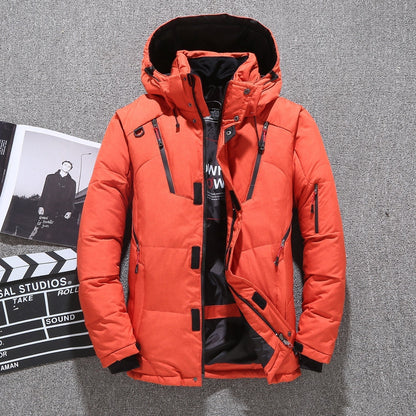 Men’s White Duck Down Parka Winter Warm Jacket【FREE SHIPPING】