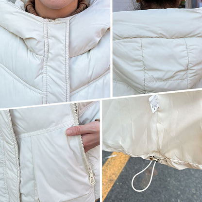 Women's Thickened Medium-Length Hooded Vest