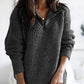 Women's long-sleeved zippered cardigan jacket