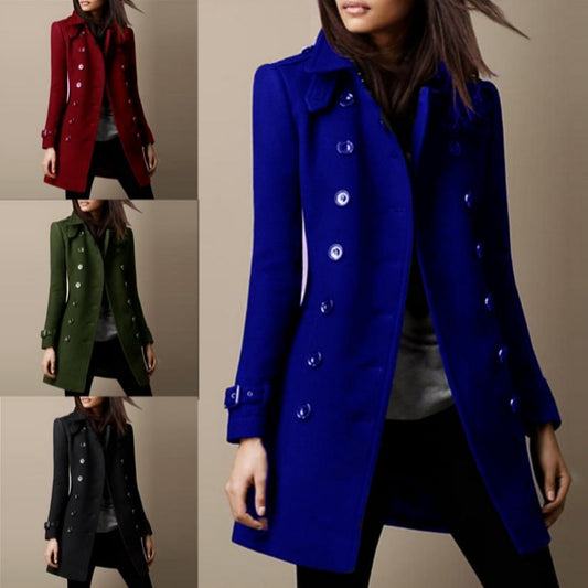 Women's Lapel Double Breasted Mid-Length Coats🌺FREE SHIPPING