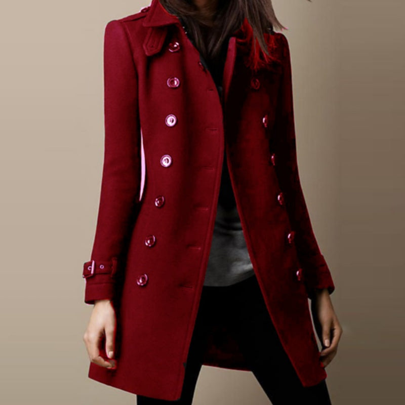 Women's Lapel Double Breasted Mid-Length Coats🌺FREE SHIPPING