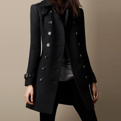 Women's Lapel Double Breasted Mid-Length Coats🌺FREE SHIPPING
