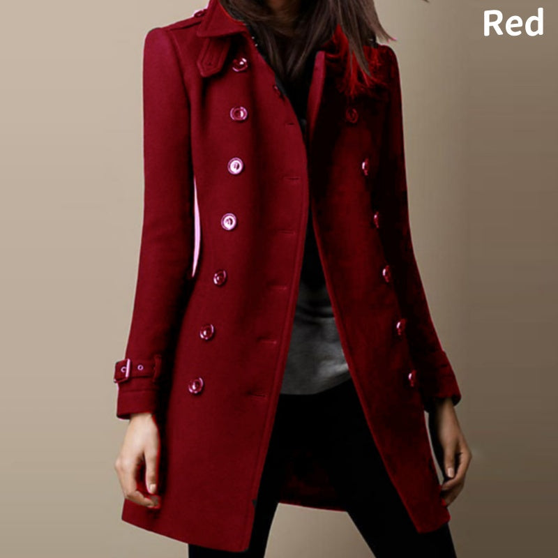 Women's Lapel Double Breasted Mid-Length Coats🌺FREE SHIPPING
