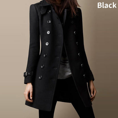 Women's Lapel Double Breasted Mid-Length Coats🌺FREE SHIPPING