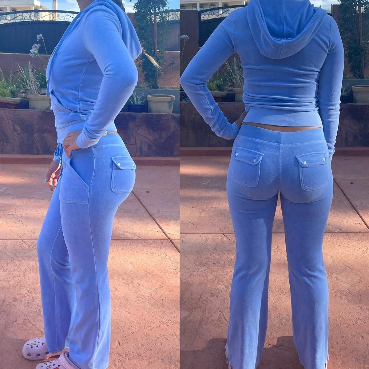 Sports casual gold velvet suit 2 pieces【FREE SHIPPING】