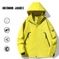 Outdoor Waterproof Windproof Solid Zipper Hooded Jacket