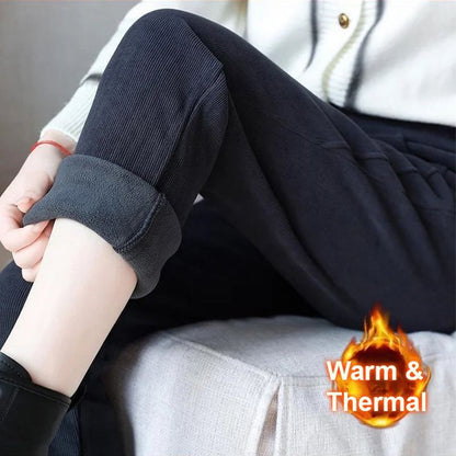 🔥Limited time offer🔥Women's high waist warm faux fleece lined trousers