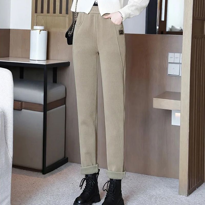 🔥Limited time offer🔥Women's high waist warm faux fleece lined trousers