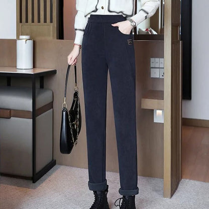 🔥Limited time offer🔥Women's high waist warm faux fleece lined trousers