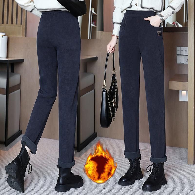 🔥Limited time offer🔥Women's high waist warm faux fleece lined trousers