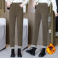 🔥Limited time offer🔥Women's high waist warm faux fleece lined trousers