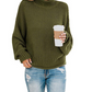 Hot Sale - Loose Solid Color Large Size Turtleneck Sweater