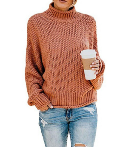 Hot Sale - Loose Solid Color Large Size Turtleneck Sweater