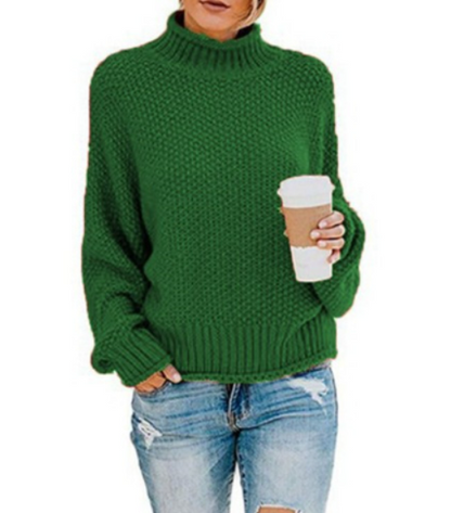 Hot Sale - Loose Solid Color Large Size Turtleneck Sweater