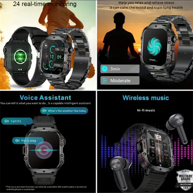 📣FREE SHIPPING💧Waterproofing Ultimate Outdoor Companion⌚ Rugged Outdoor Smart Watch - 100+ Sports Modes