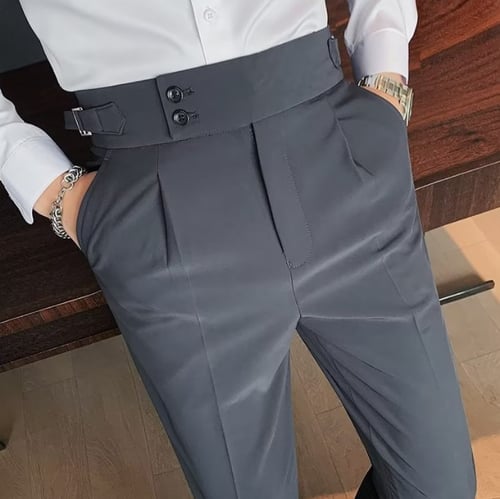 ✨Men's Solid Color Straight Casual Trousers