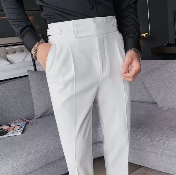 ✨Men's Solid Color Straight Casual Trousers