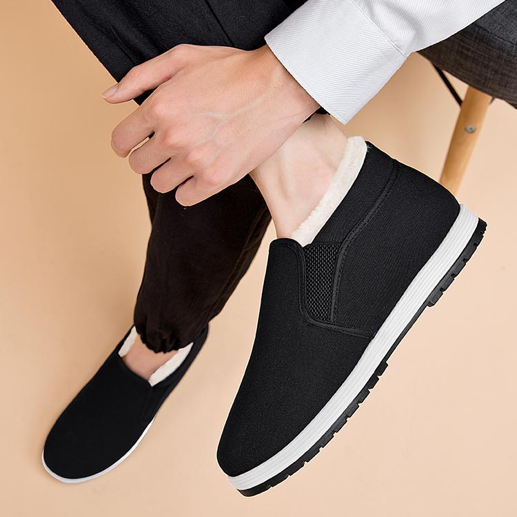 Men's Super Warm Faux Fur Lined Anti-slip Cotton Shoes【BUY 2 GET FREE SHIPPING】