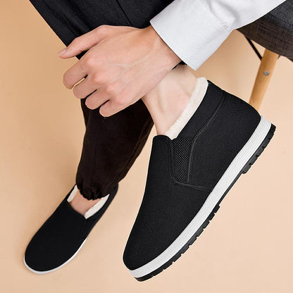 Men's Super Warm Faux Fur Lined Anti-slip Cotton Shoes【BUY 2 GET FREE SHIPPING】