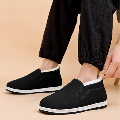 Men's Super Warm Faux Fur Lined Anti-slip Cotton Shoes【BUY 2 GET FREE SHIPPING】