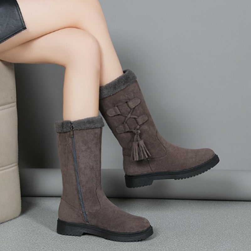👢Women's Warm Mid-Calf Boots with Side Zipper