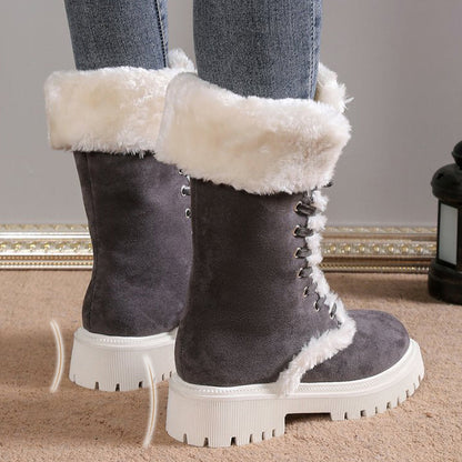 🎅Christmas promotion 49% OFF🎄Women's Cotton Mid-Calf Plush Lined Snow Boots【FREE SHIPPING】