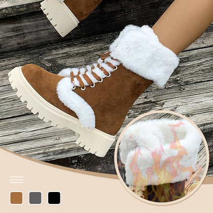 🎅Christmas promotion 49% OFF🎄Women's Cotton Mid-Calf Plush Lined Snow Boots【FREE SHIPPING】