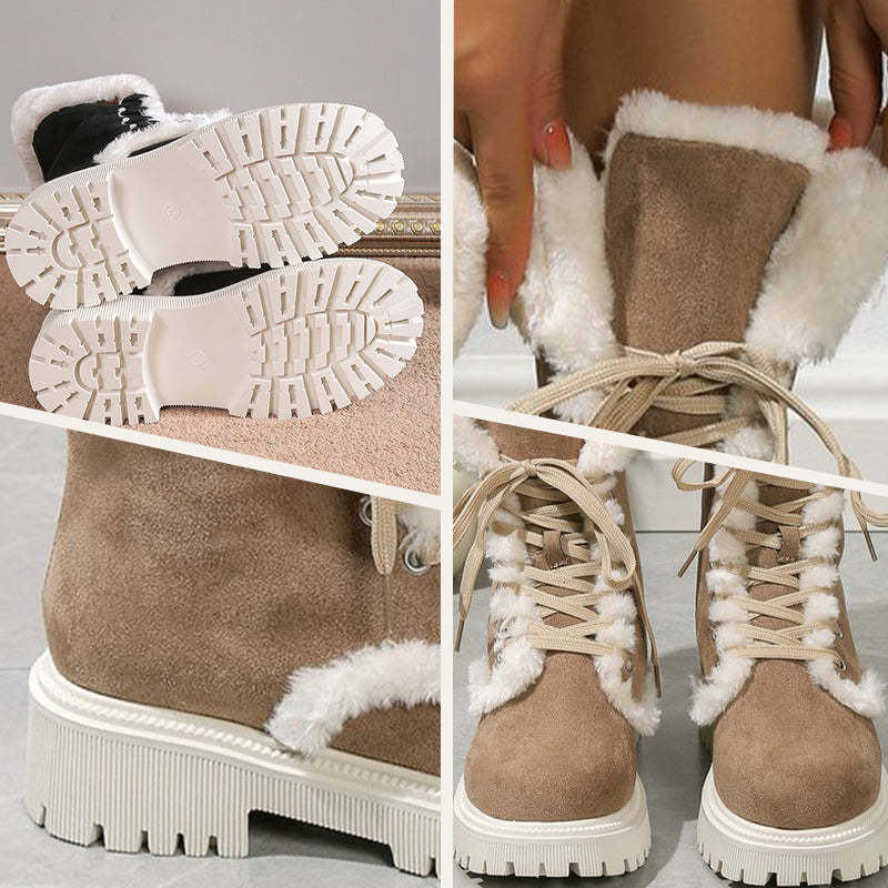 🎅Christmas promotion 49% OFF🎄Women's Cotton Mid-Calf Plush Lined Snow Boots【FREE SHIPPING】