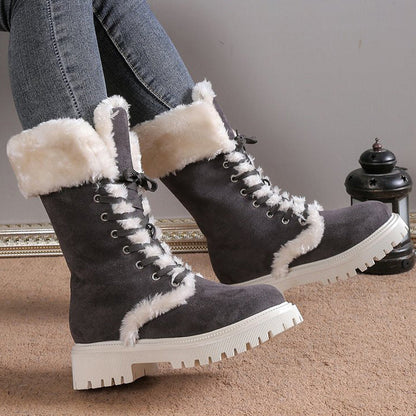 🎅Christmas promotion 49% OFF🎄Women's Cotton Mid-Calf Plush Lined Snow Boots【FREE SHIPPING】