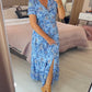 💃🔥 Print-cozy v-neck long-dress