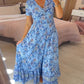 💃🔥 Print-cozy v-neck long-dress