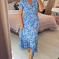 💃🔥 Print-cozy v-neck long-dress