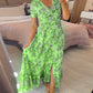 💃🔥 Print-cozy v-neck long-dress