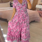 💃🔥 Print-cozy v-neck long-dress