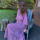 🌸Big price reduction🌸Women's Elegant Puff Sleeve Floral Boho Maxi Dress