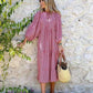 🌸Big price reduction🌸Women's Elegant Puff Sleeve Floral Boho Maxi Dress