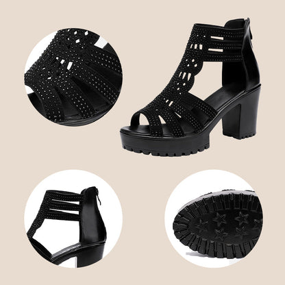 Women's Anti-Slip Peep-Toe Chunky Sandals
