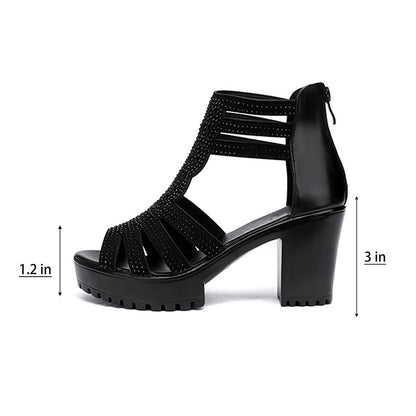 Women's Anti-Slip Peep-Toe Chunky Sandals