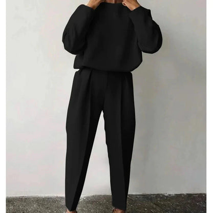 🔥Last day promotion 50% off🔥Women’s Suit Style Long Sleeve T-shirt & Cropped Pants 2 Piece Set