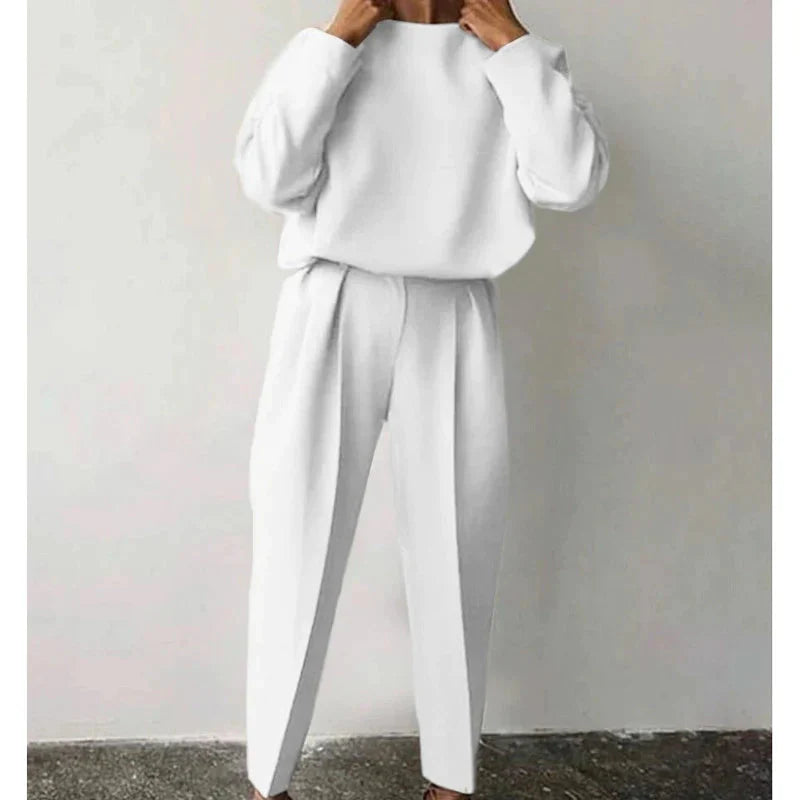 🔥Last day promotion 50% off🔥Women’s Suit Style Long Sleeve T-shirt & Cropped Pants 2 Piece Set