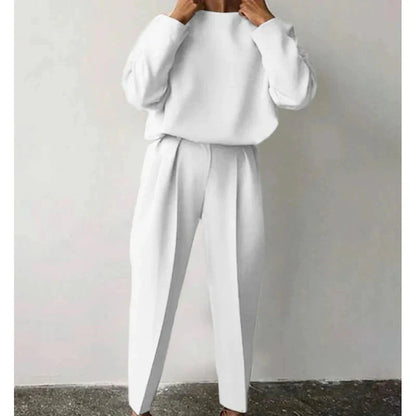 🔥Last day promotion 50% off🔥Women’s Suit Style Long Sleeve T-shirt & Cropped Pants 2 Piece Set