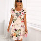 🔥HOT SALE 50% OFF🔥🌸Spring Specials🌸Multi-plant Floral Print Cascade Dress