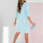 💖Limited Sale 49% OFF💖Round Neck 3/4 Sleeve Dress with Pockets