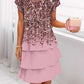 🎁 Hot Sale 49% OFF 🔥Versatile Stylish Leopard Colorful Print Sequin Dress