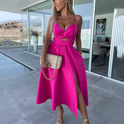 Women’s Spaghetti Straps High Slit Dress🌺Sping sale-49% OFF