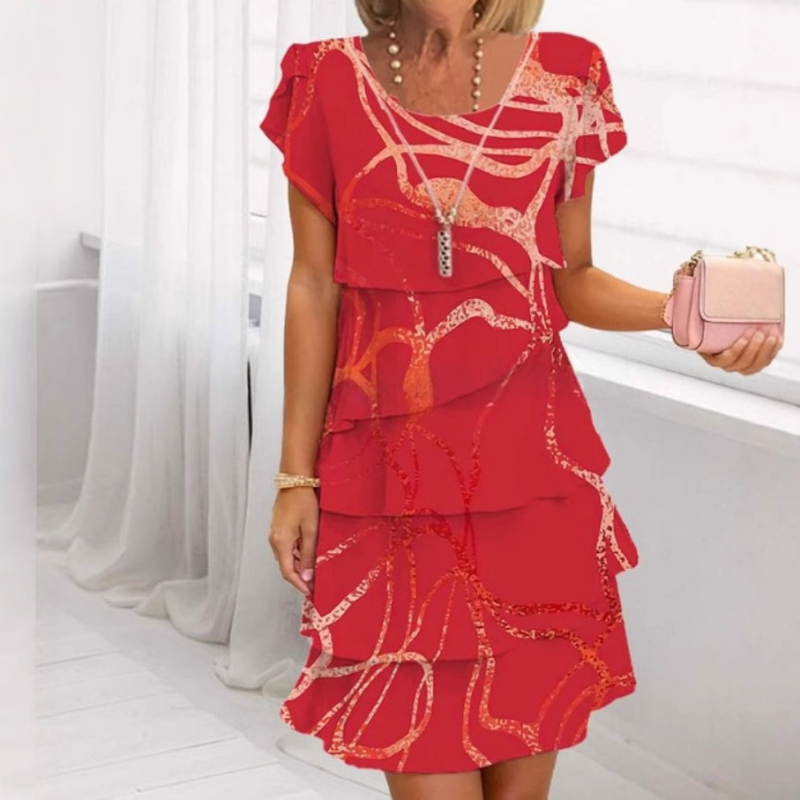 Women's Elegant Fashion Ruffle Dress
