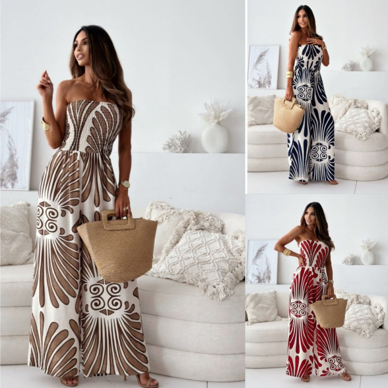 Off-Shoulder Sleeveless Jumpsuit with Wide Legs🌺Spring sale-49% OFF